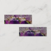 Elegant Modern Floral Photo Mini Visitekaartje (Voorkant / Achterkant)