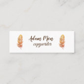 Elegant Modern Floral Photo Mini Visitekaartje (Voorkant)