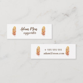 Elegant Modern Floral Photo Mini Visitekaartje