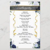 Elegant Modern Floral Photo Wedding Programme (Achterkant)