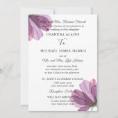 Elegant Modern Floral Pleal Weddenschap Kaart (Voorkant)