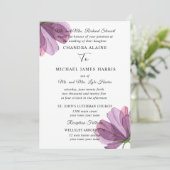 Elegant Modern Floral Pleal Weddenschap Kaart (Staand voorkant)