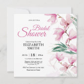 Elegant modern Floral roze Vrijgezellenfeest Kaart (Voorkant)