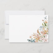 Elegant Modern Floral RSVP-kaart RSVP Kaartje (Achterkant)