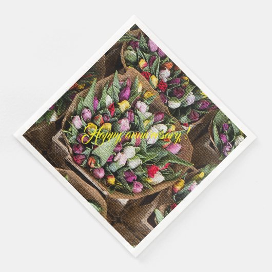 Elegant Modern Floral Servet (Hoek)