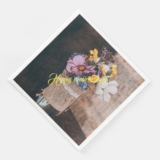 Elegant Modern Floral Servet (Hoek)