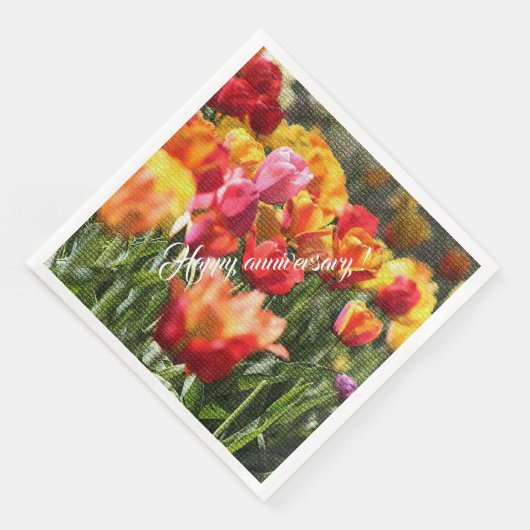 Elegant Modern Floral Servet (Hoek)