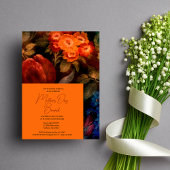 Elegant Modern Floral Sinaasappel Moederdag brunch Kaart