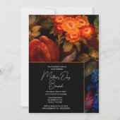 Elegant Modern Floral Sinaasappel Moederdag brunch Kaart (Voorkant)