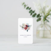 Elegant Modern Floral Visitekaartje (Staand voorkant)
