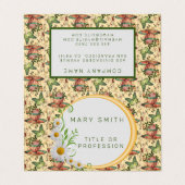 Elegant Modern Floral Visitekaartje (Buitenkant ongevouwen)