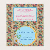 Elegant Modern Floral Visitekaartje (Buitenkant ongevouwen)