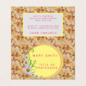 Elegant Modern Floral Visitekaartje (Buitenkant ongevouwen)