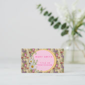 Elegant Modern Floral Visitekaartje (Staand voorkant)