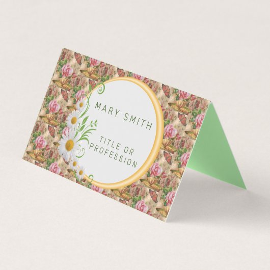Elegant Modern Floral Visitekaartje (Voorkant)