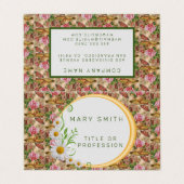 Elegant Modern Floral Visitekaartje (Buitenkant ongevouwen)