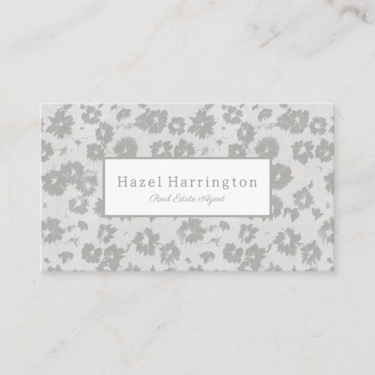 Elegant Modern Floral Visitekaartje Custom (Voorkant)