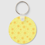 Elegant Modern Floral Vrouwelijke Typografie Monog Sleutelhanger (Achterkant)