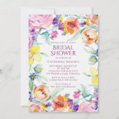 Elegant modern Floral Waterverf Vrijgezellenfeest Kaart (Voorkant)