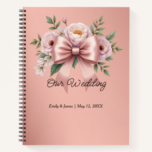 Elegant & Modern Floral Wedding Notitieboek (Voorkant)