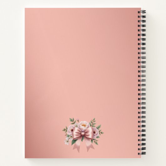 Elegant & Modern Floral Wedding Notitieboek (Achterkant)