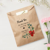 Elegant Modern Floral Wedding Thank You Bedankzakje (Gezegeld)