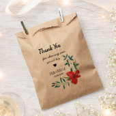 Elegant Modern Floral Wedding Thank You Bedankzakje (Geknipt)