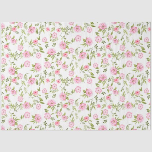 Elegant modern Floral Weefpapier Tissuepapier (Voorkant)