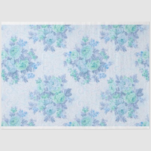  Elegant modern Floral Weefpapier Tissuepapier (Voorkant)