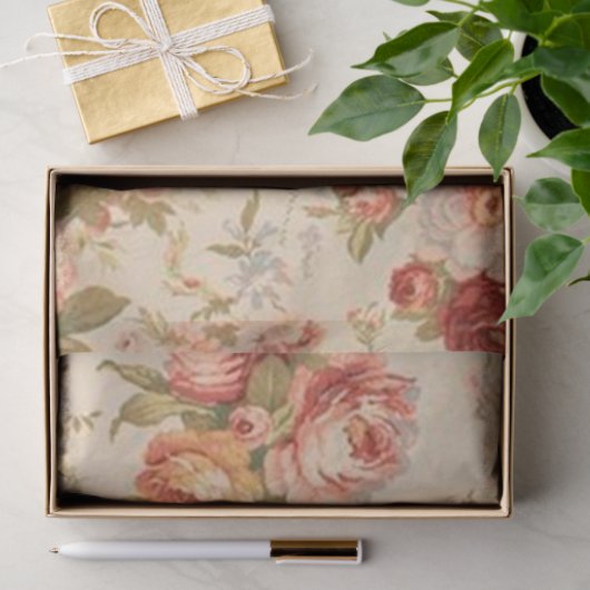  Elegant modern Floral Weefpapier Tissuepapier (Geschenk)