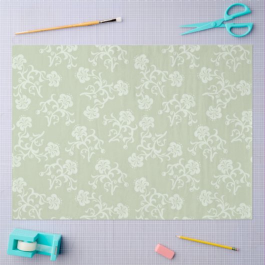  Elegant modern Floral Weefpapier Tissuepapier (Craft)