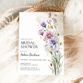 Elegant Modern Floral Wildflower Vrijgezellenfeest Kaart