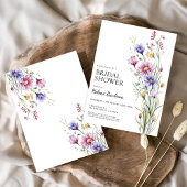 Elegant Modern Floral Wildflower Vrijgezellenfeest Kaart