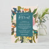 Elegant Modern Florals Dames in het Blauwgroen Kaart (Staand voorkant)