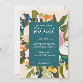 Elegant Modern Florals Dames in het Blauwgroen Kaart