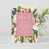 Elegant Modern Florals Dames Retreat Blush Kaart (Staand voorkant)