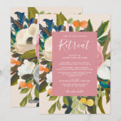 Elegant Modern Florals Dames Retreat Blush Kaart (Voorkant / Achterkant)