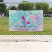 Elegant Modern Flowers High Hiel Holographic Opal Spandoek (Insitu)