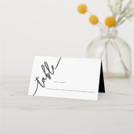 Elegant Modern Folded Guest Place Card Plaatskaartje