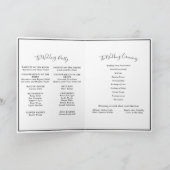 Elegant Modern Folded Wedding Program Programma (Binnen)