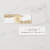 Elegant Modern Folie Brush Stroke, Gold Lotus Mini Visitekaartje (Voorkant / Achterkant)