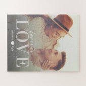 Elegant Modern Forever Love Custom Photo Legpuzzel (Horizontaal)