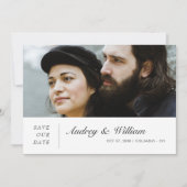 Elegant Modern Foto bewaart de Kaart voor het huwe (Voorkant)