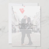 Elegant Modern Foto bewaart de Kaart voor het huwe (Achterkant)