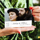 Elegant Modern Foto bewaart de Kaart voor het huwe