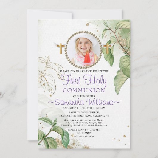 Elegant Modern Foto Eerste Uitnodiging (Voorkant)