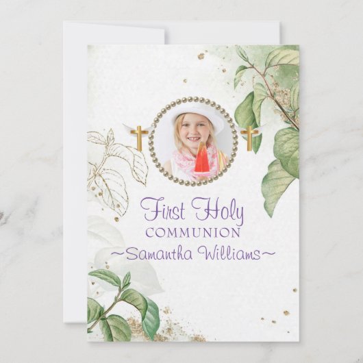 Elegant Modern Foto Eerste Uitnodiging (Achterkant)