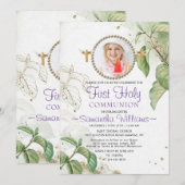 Elegant Modern Foto Eerste Uitnodiging (Voorkant / Achterkant)