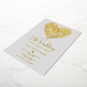 Elegant Modern Foto Folie Wedding Folie Uitnodiging (Gedraaid)