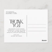 Elegant Modern Foto Wedding Bedankt Briefkaart (Achterkant)